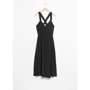 & Other Stories Ruffle Strap Silk Wrap Dress